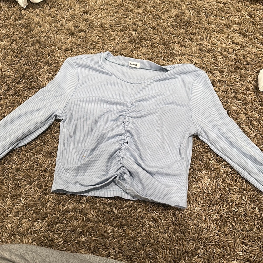 Garage scrunched blue top